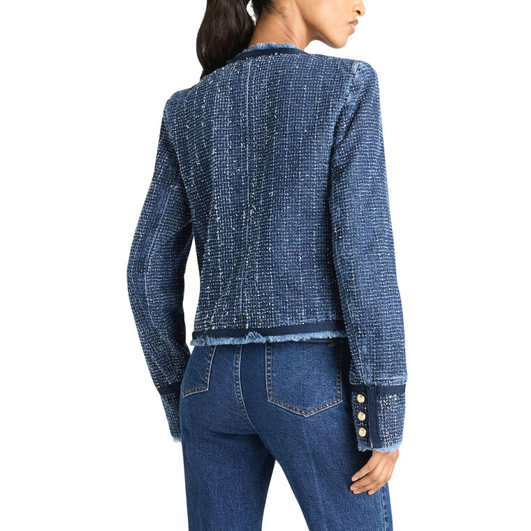 Boucle Denim Zanda Jacket image number null