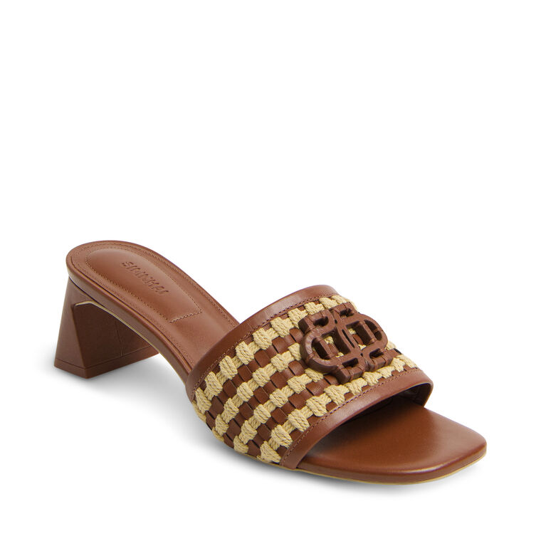 Sydney Rope Woven Block Heel Sandal image number null