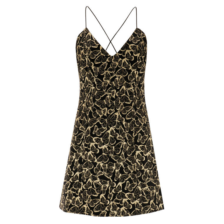 Tayla Structured Lantern Mini Dress image number null