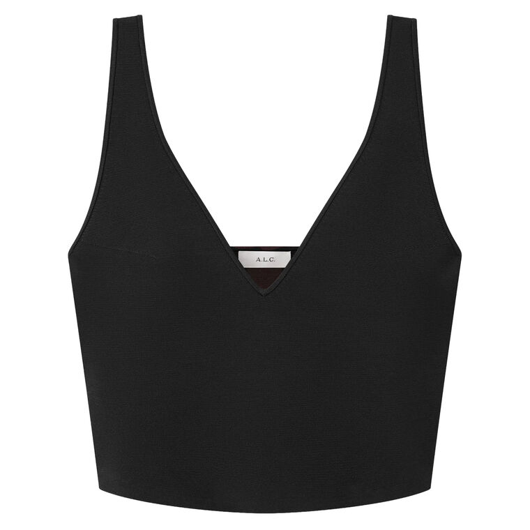 Ani Sleeveless V-Neck Compact Knit Top image number null