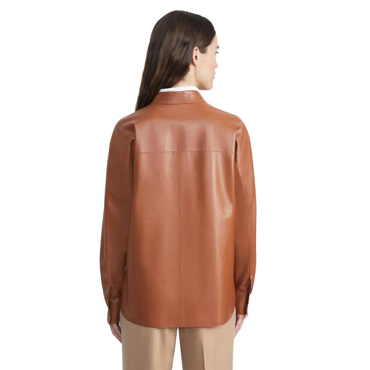 Leather Shirt Jacket image number null