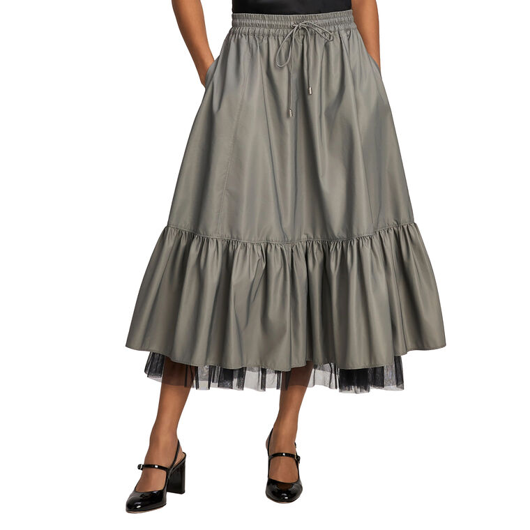 Arianne Tiered Midi Skirt image number null