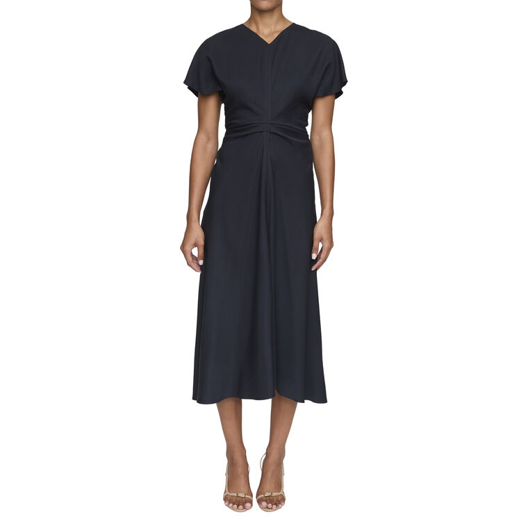 Rem Short Sleeve Ruched Midi Dress image number null