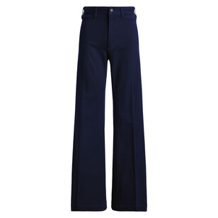 Beaton High-Waisted Cotton Twill Flare Pants