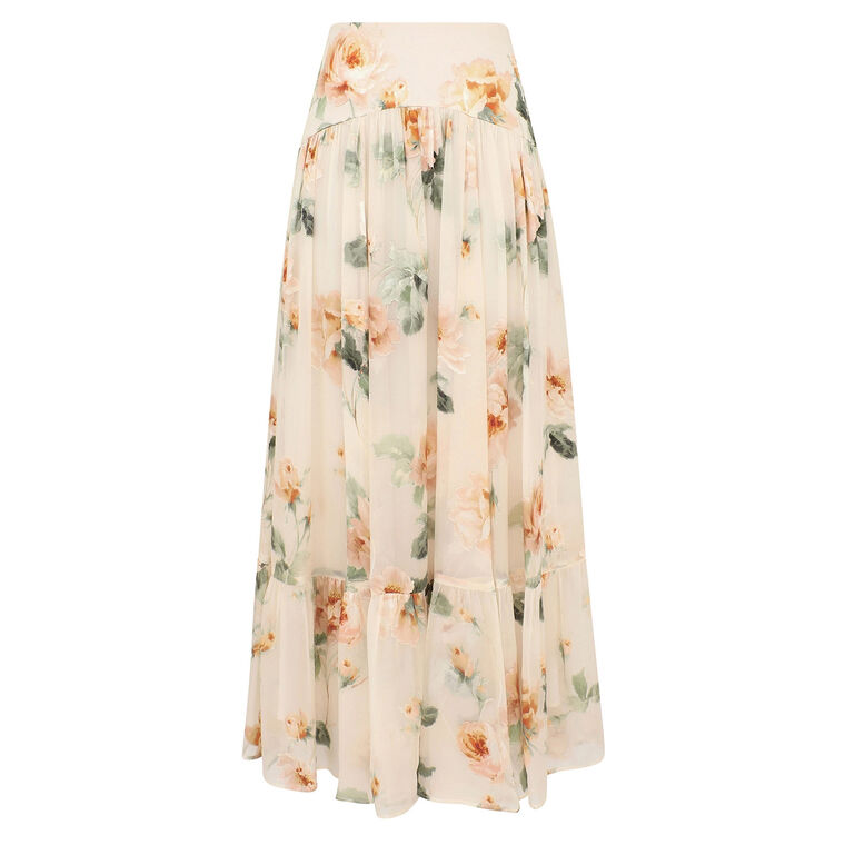 Carousel Burnout Midi Skirt image number null