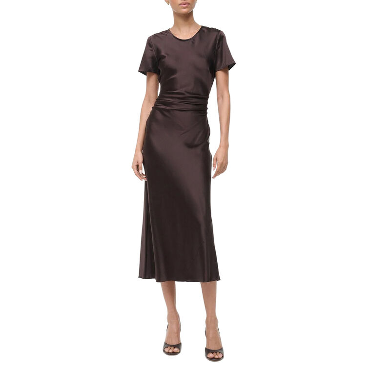 Marcel Short Sleeve Silk Midi Dress image number null