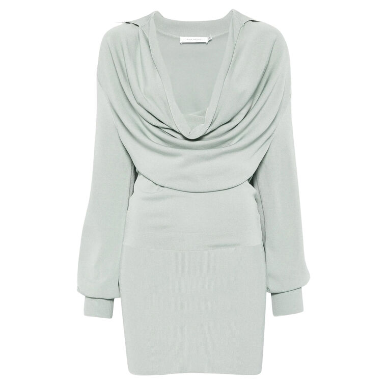Vida Long Sleeve Cowl Neck Mini Dress image number null