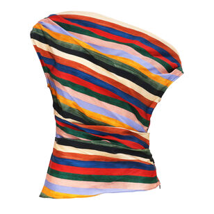 Phare Off-The-Shoulder Short Sleeve Silk Top
