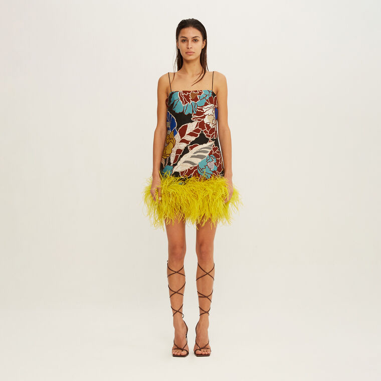 Daria Feather Dress image number null