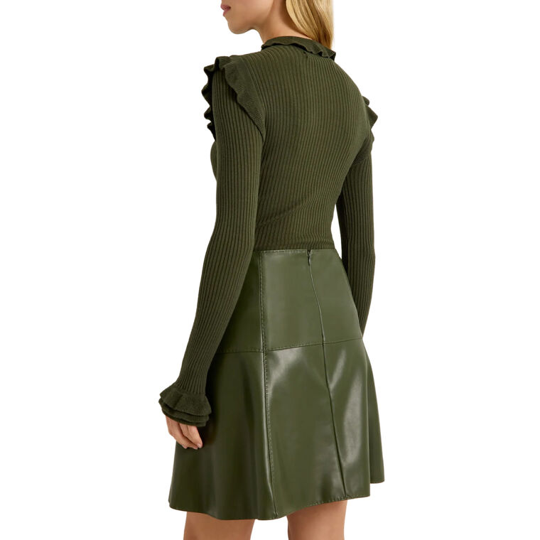 Crawford Vegan Leather Skirt image number null