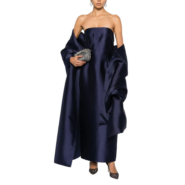 Renee Midi Dress With Removable Shawl image number null