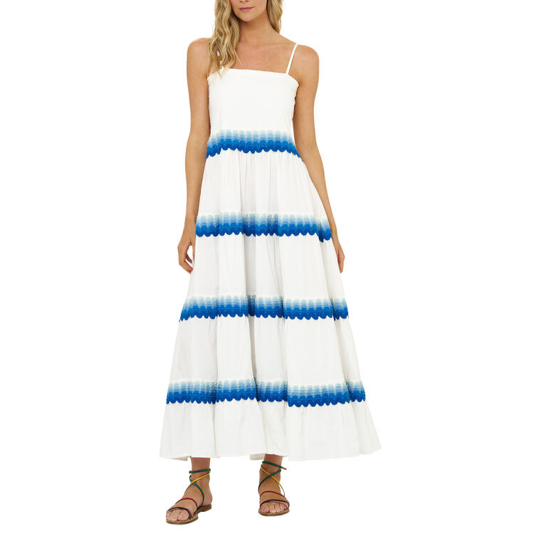 Sleeveless Smocked Back Maxi Dress image number null