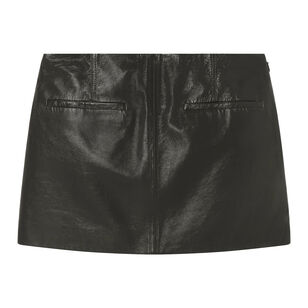 Cowan Glossy Leather Mini Skirt
