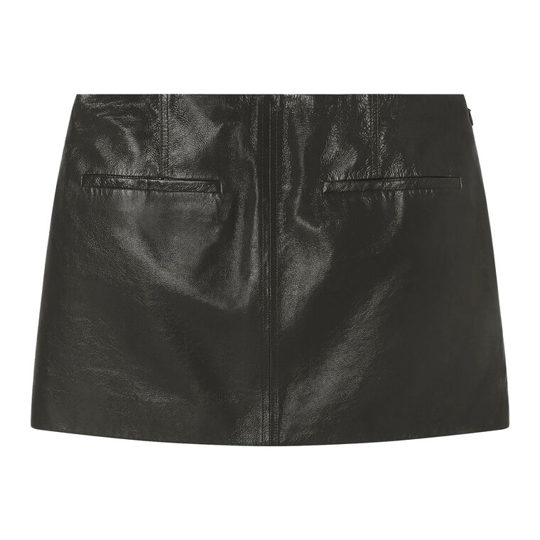 Cowan Glossy Leather Mini Skirt image number null