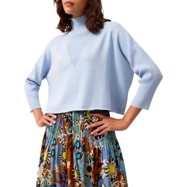 Claudie Mock Neck Popover Sweater image number null