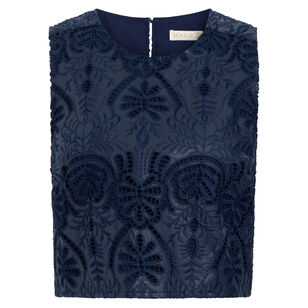 Davis Sleeveless Vegan Leather Crop Top