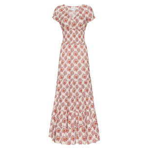Judith Short Sleeve Smocked Maxi Dress