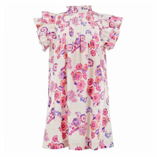 Ruffle Sleeve Pintuck Mini Dress