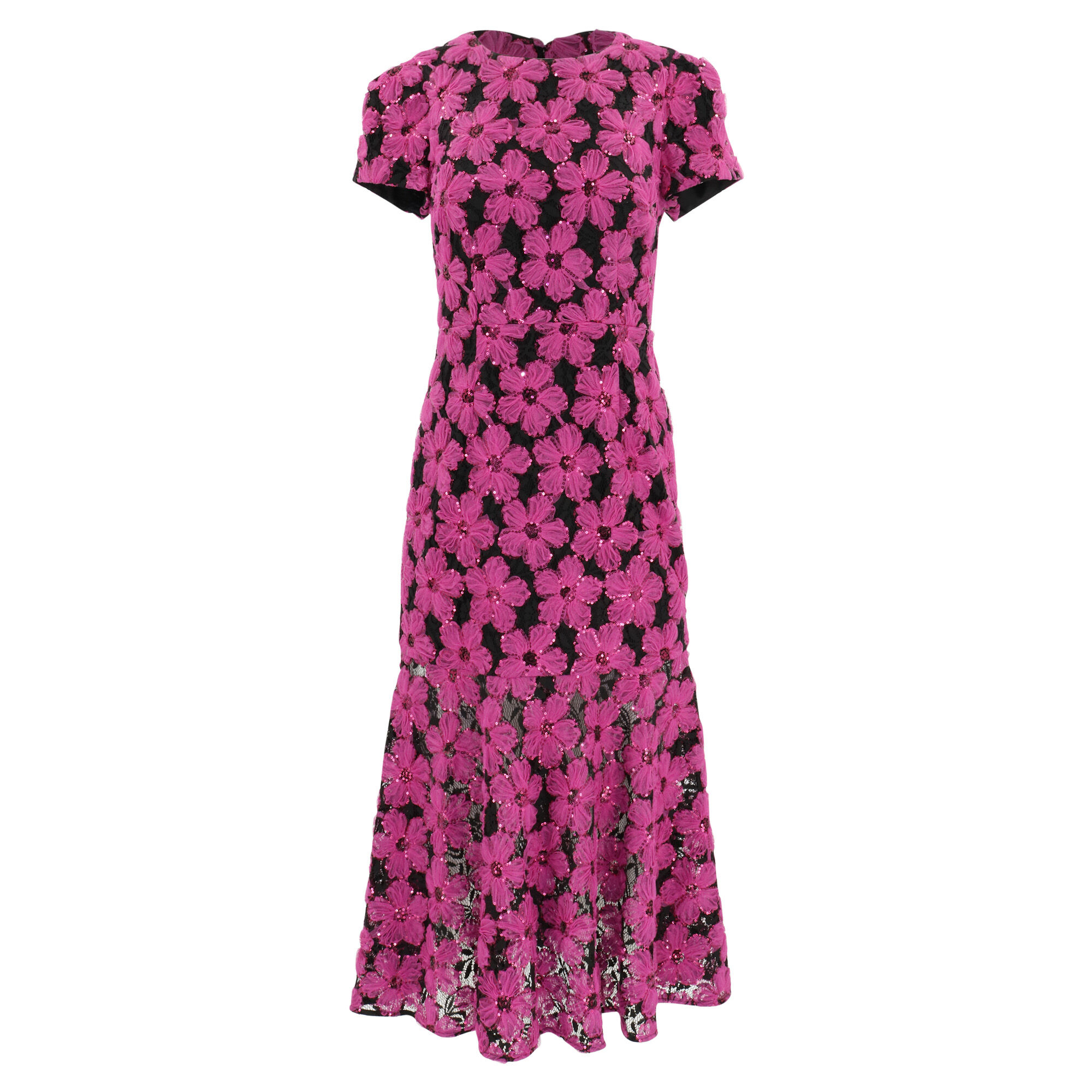 Tahlia Tulle Mesh Embroidery Midi Dress