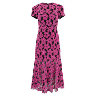 Tahlia Tulle Mesh Embroidery Midi Dress
