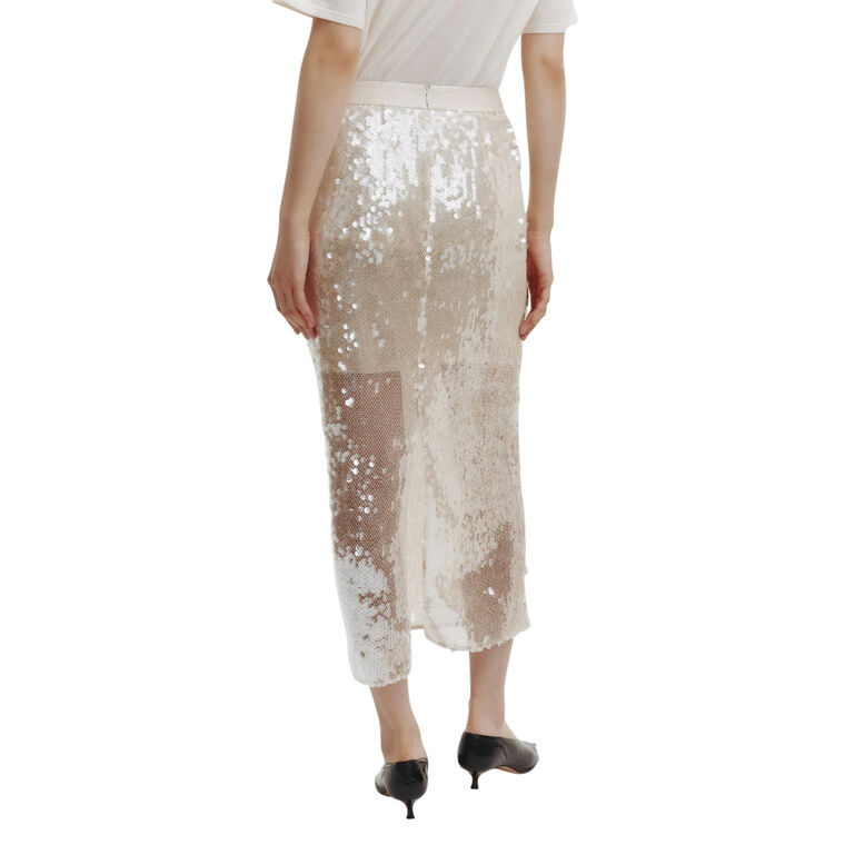 Sylkie Mesh Sequin Midi Skirt image number null