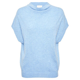 The Morten Short Sleeve Funnel Neck Cashmere Top