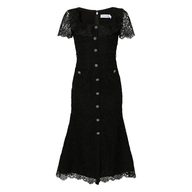 Guipure Lace Midi Dress image number null