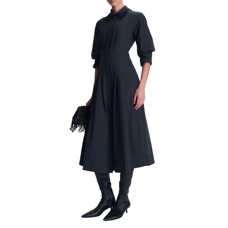 Jazz Embellished Pintuck Midi Dress image number null