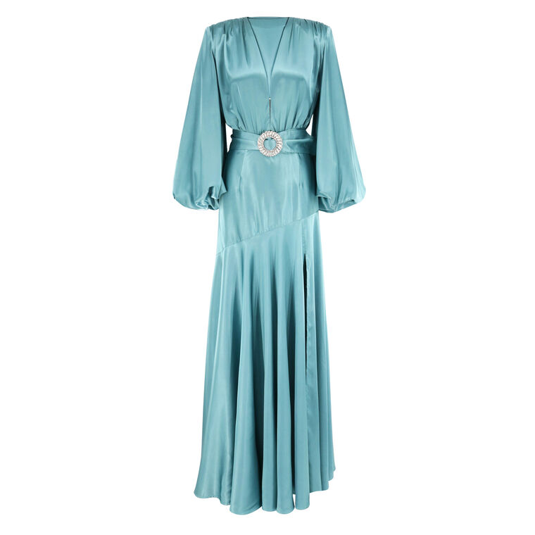 Long Sleeve V-Neck Gown image number null