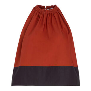 Esme Colorblocked Halter Top In Poplin
