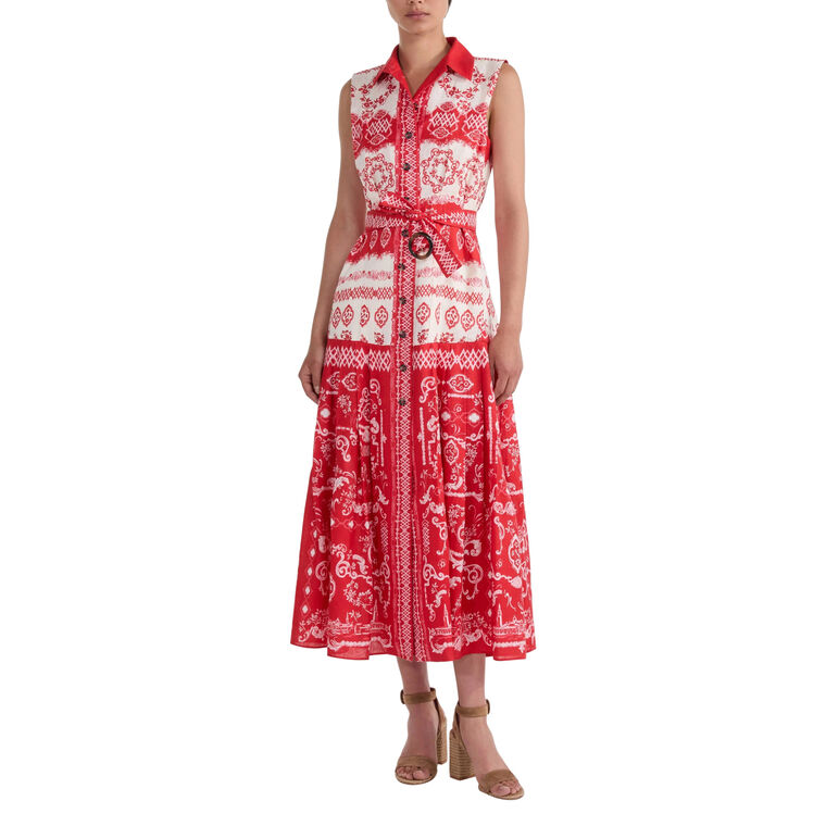 Nya Sleeveless Midi Shirt Dress image number null