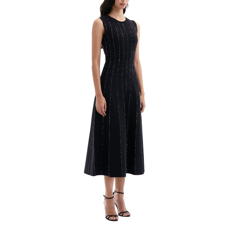 Sequin Embroidered Knit Dress image number null