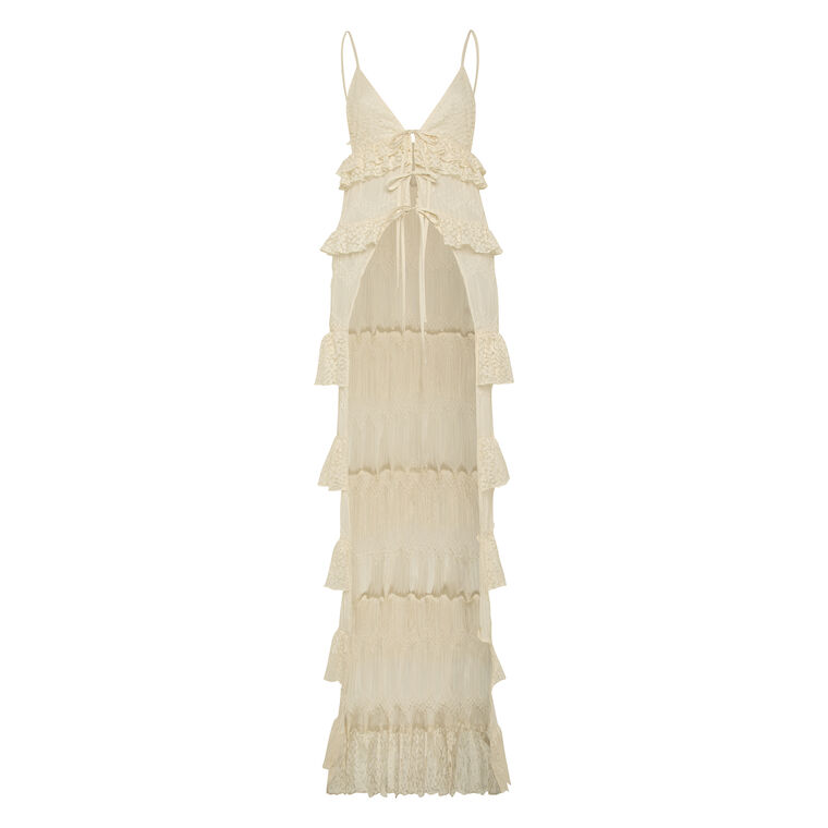 Lisette Ruffle Lace Maxi Top image number null