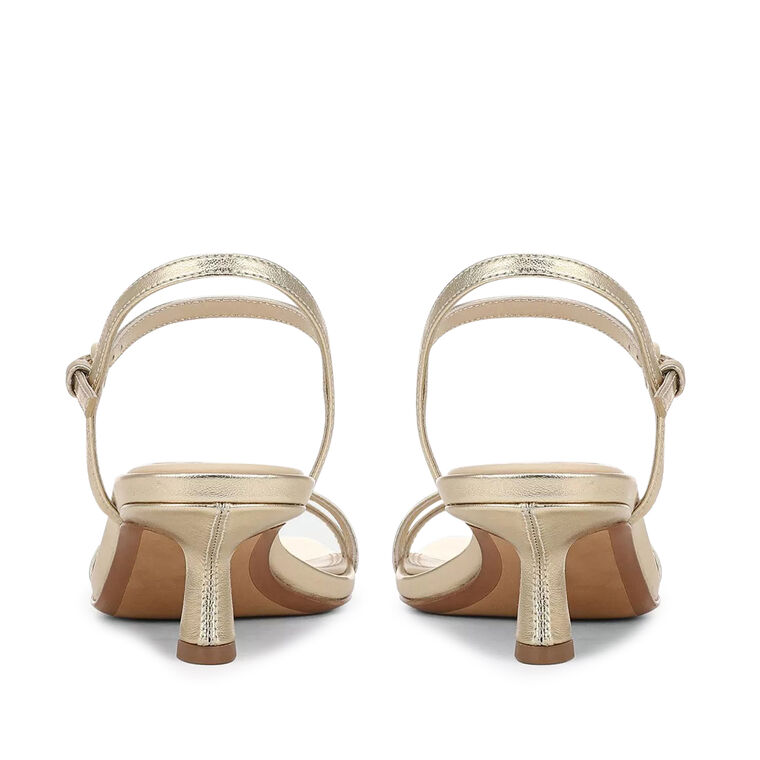 Tilla Metallic Leather Heeled Sandal image number null