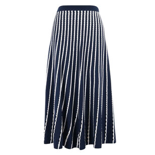 Colton Knit Pinstripe Midi Skirt