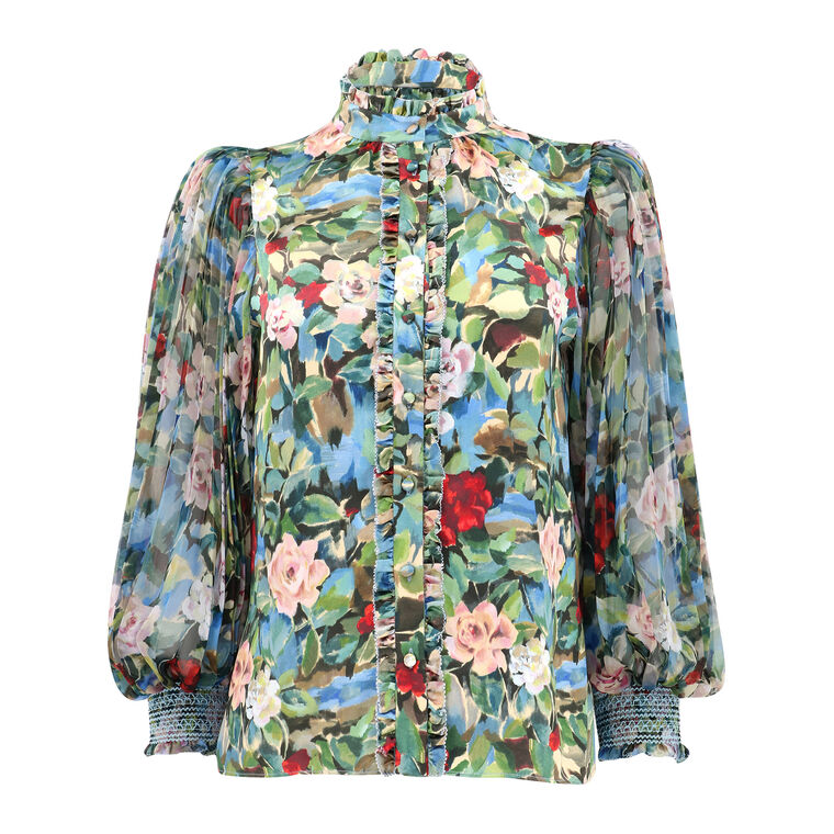 Ilan Smocked Sleeve Top image number null