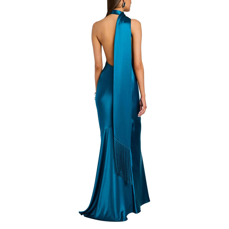 Kalsa One-Shoulder Satin Maxi Dress image number null