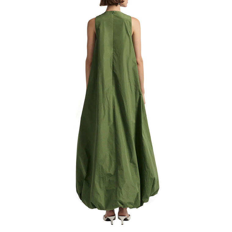 Corded Floral Embroidery Sleeveless Bubble Midi Dress image number null