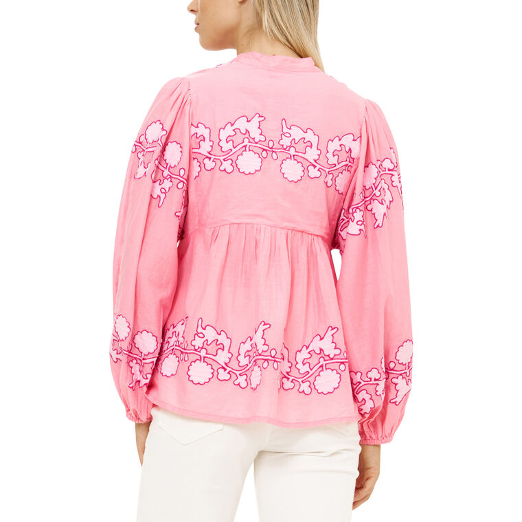 Mandarin Balloon Long Sleeve Top image number null