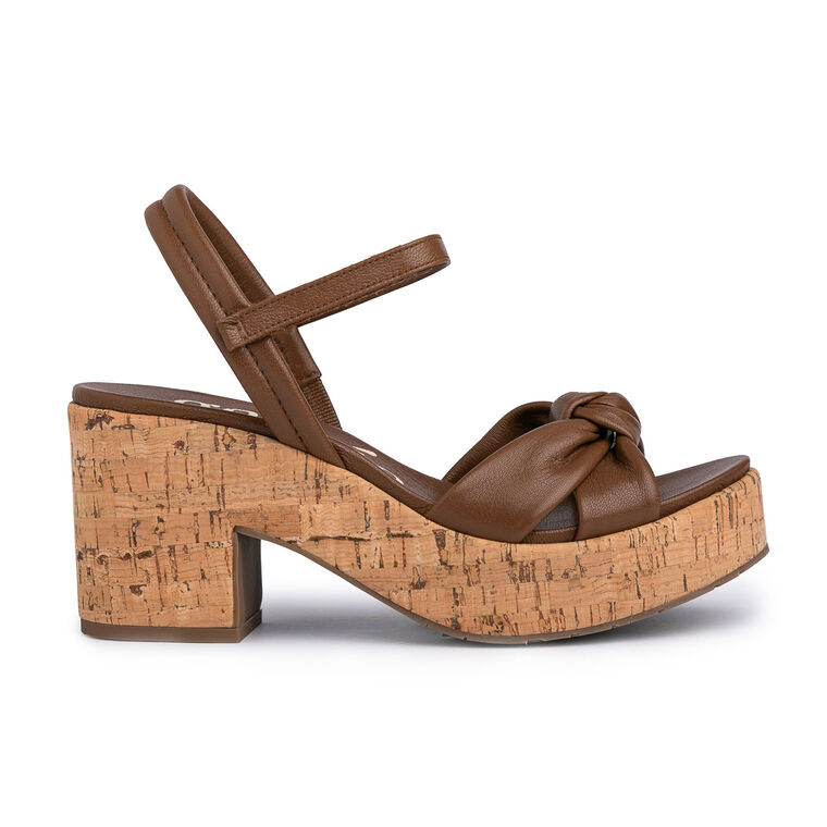 Dala Knotted Cork Midi Platform Sandal image number null