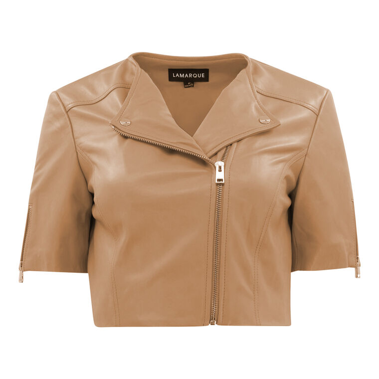 Kirsi Cropped Biker Jacket image number null