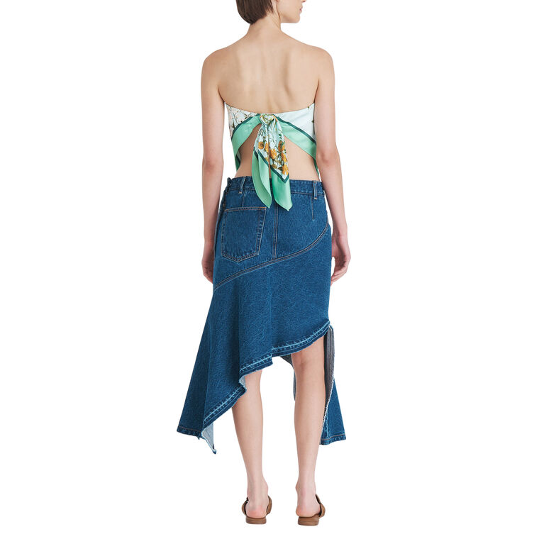 Printed Strapless Bandana Top image number null
