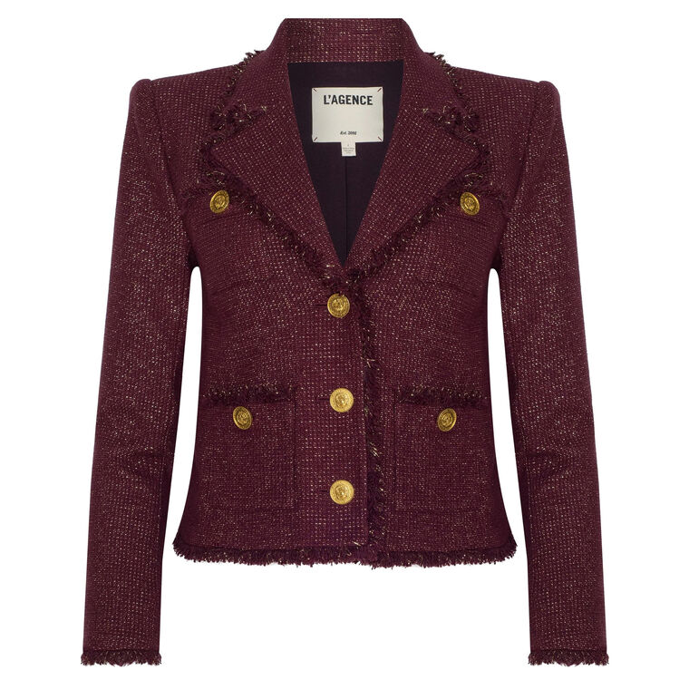 Sylvia Tweed Collared Jacket image number null