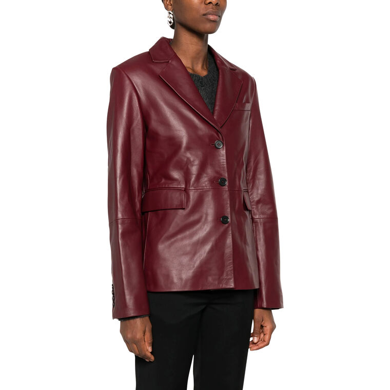 Aldo Leather Single-Breasted Jacket image number null