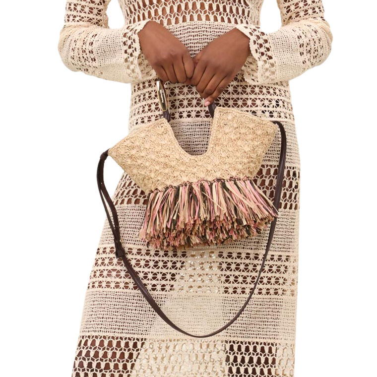 Goldentime Small Fringe Tote Bag image number null