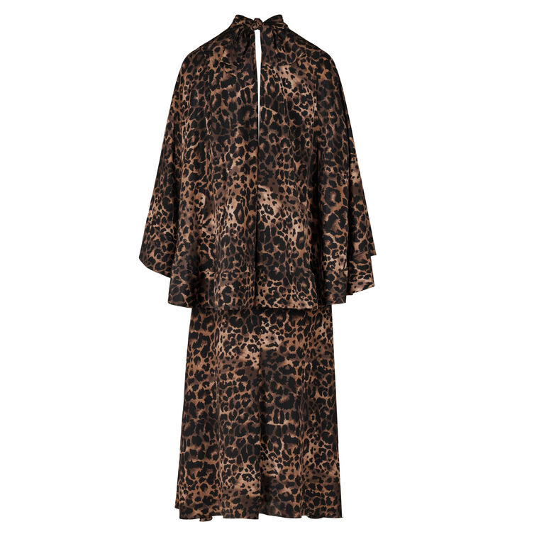 Post Treasured Long Sleeve Silk Midi Dress image number null