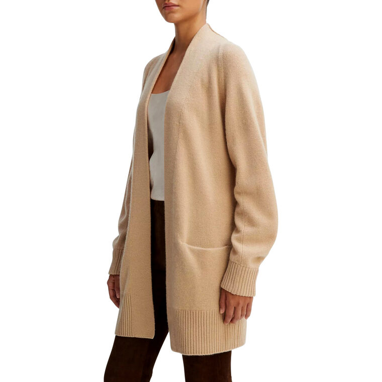 Cashmere Open-Front Cardigan image number null
