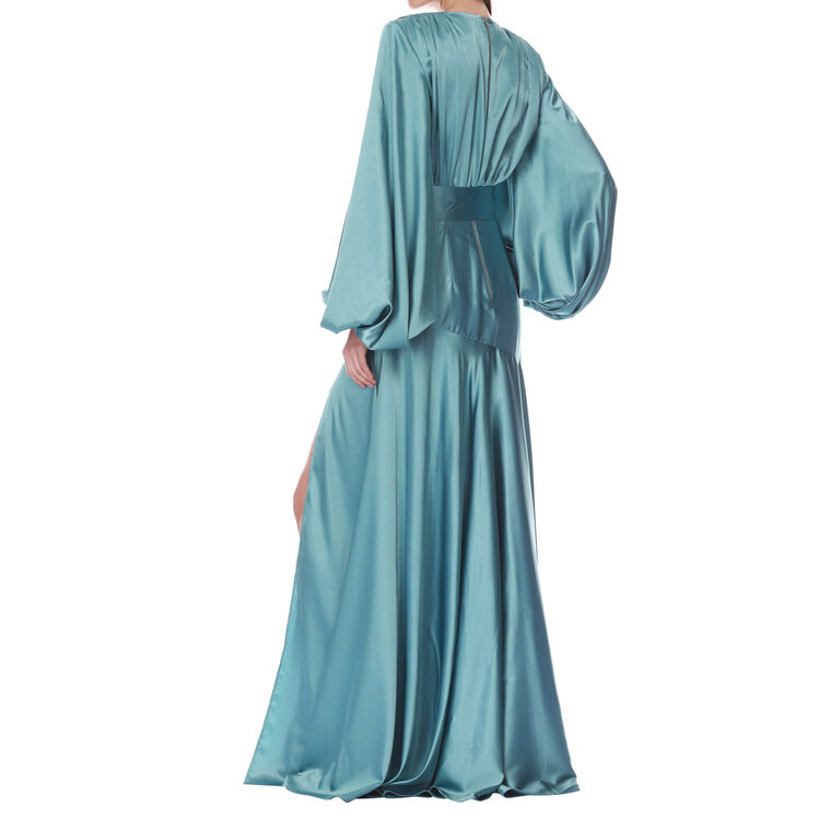 Long Sleeve V-Neck Gown image number null