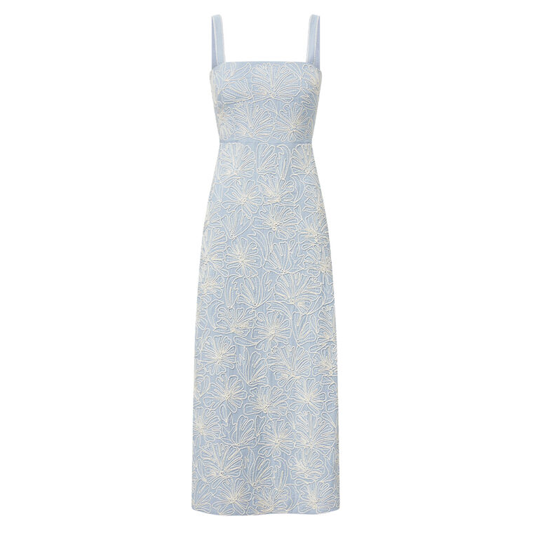 Ella Sleeveless Embroidered Midi Dress image number null