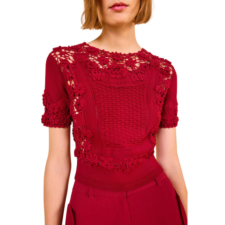 Stella Short Sleeve Knit Top image number null